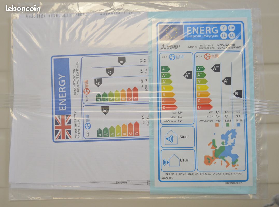 Unité Extérieure de Climatisation Réversible 3,5kW MITSUBISHI HyperHeating Inverter Monosplit Monopha- MUFZ-HKW35VGHZ - NEUVE (image 4)