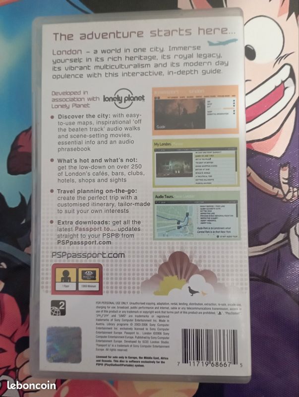 Passeport To Londres Sur PSP, Jeu Gran Turismo Inclus, Bon état Pour Collection
