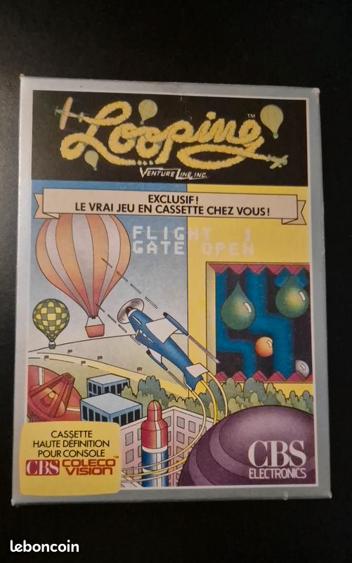 Jeu ColecoVision LOOPING - Cassette CBS Venture Line - En Bon état - Jeu Rétro