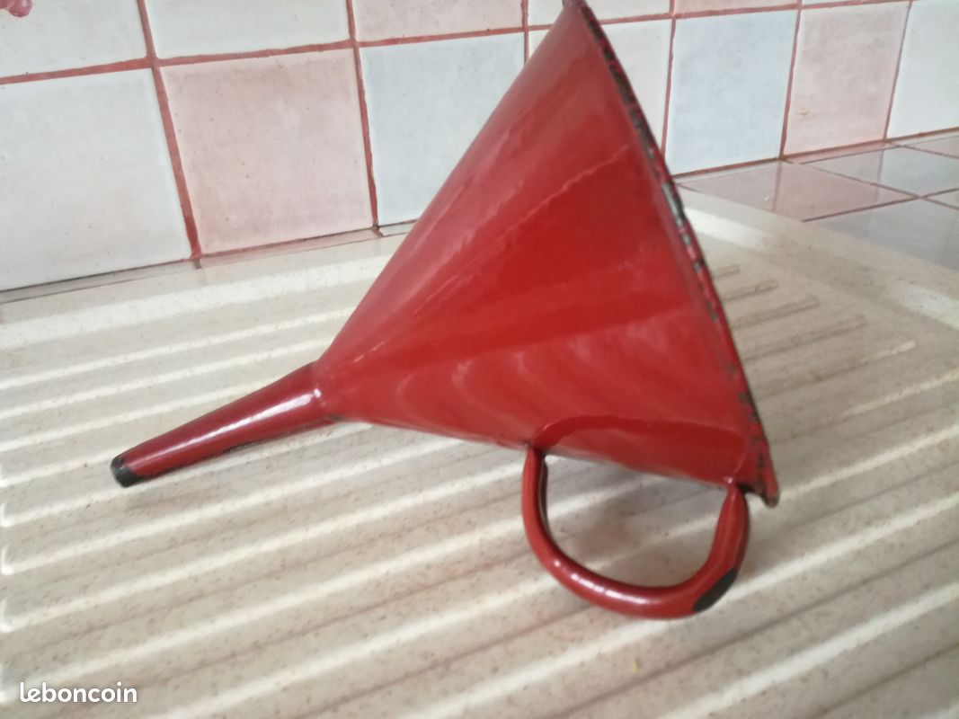 Entonnoir Ancien En émail Gris – Vintage, état D'occasion – Marque Générique