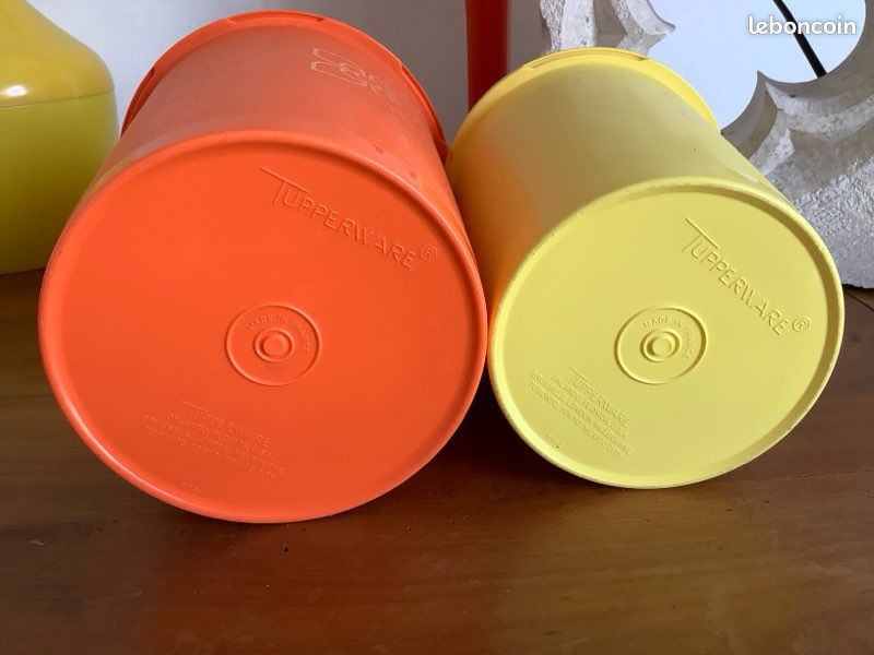 LOT DE TUPPERWARE ORANGE Vintage Boites soleil gigognes EUR 50,00