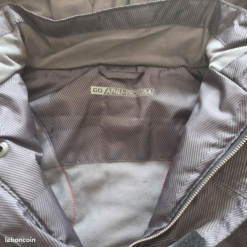 Veste de ski marron à motifs abstraits beige – 8 ans (image 3)