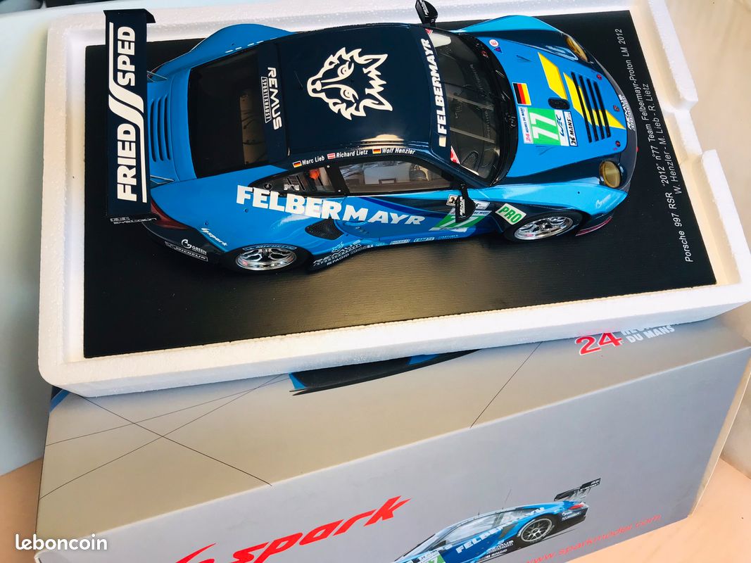 Porsche 911 RS 3.0 n° 77 24h Le Mans 1975 1/43 Spark S9808