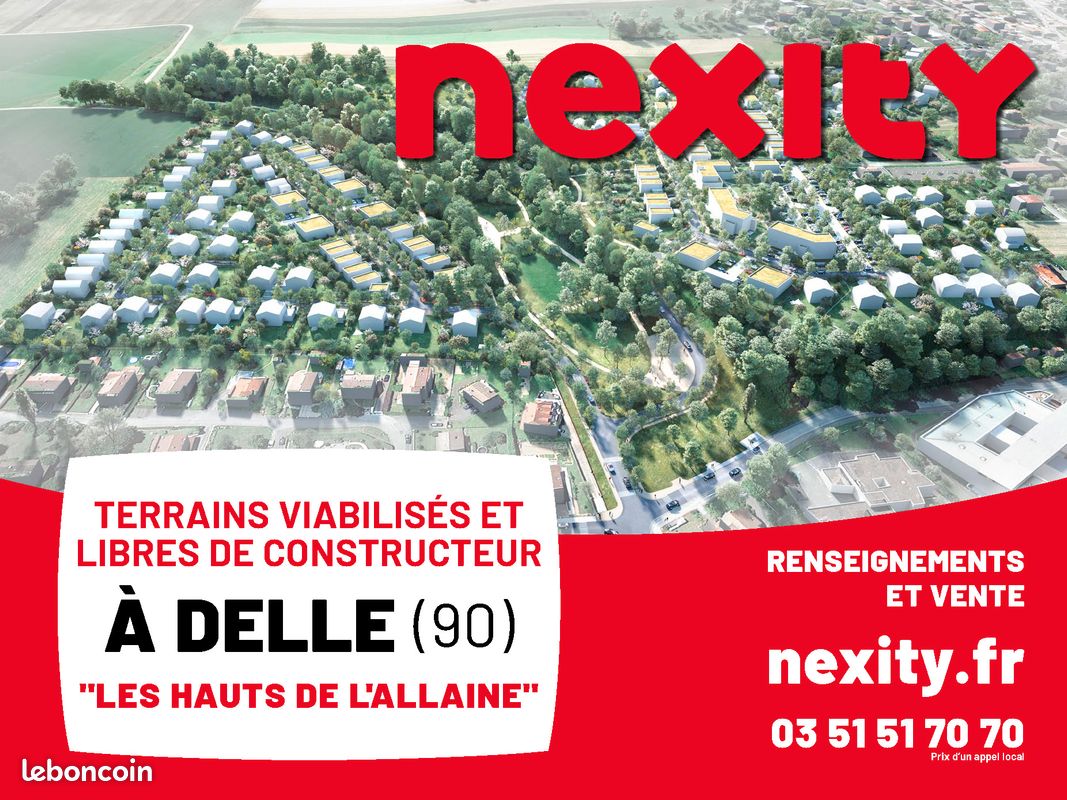 De nouveaux terrains à Delle, aux portes de la Suisse · 42 000 €