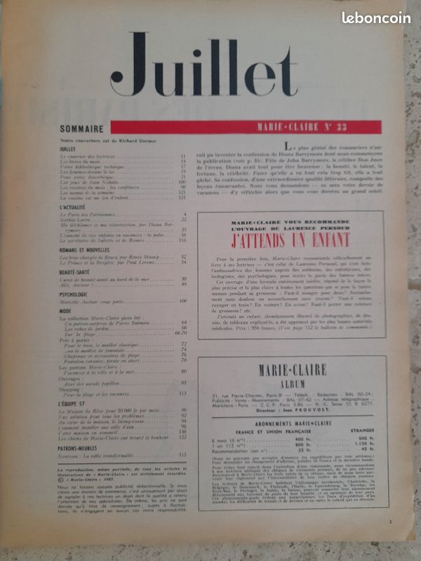 Marie claire ancien (image 3)