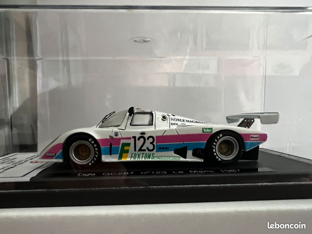 GCAM 1/43 No Spark Tiga GC287 N°123 - 24h Du Mans 1987 - Édition Limitée
