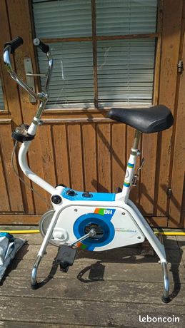 Vélo D'appartement Vintage Raviot Années 60 - Course/Route - Cadre Alu Blanc 28" - Made In France