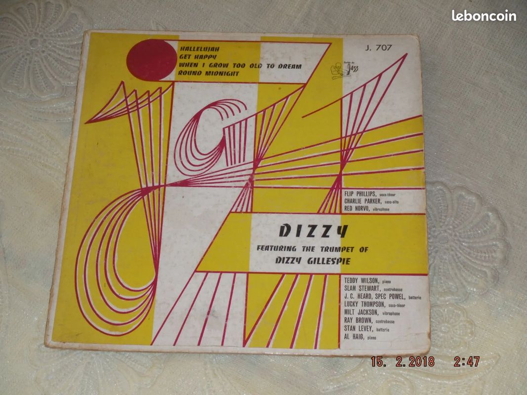 DIZZIE GILLESPIE- Vinyle 33T GUILDE DU JAZZ "THE TRUMPET OF DIZZY (image 1)