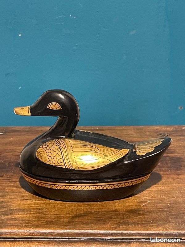 Ancien Canard En Bois Sculpté - Leurre De Chasse Et Boîte à Secrets