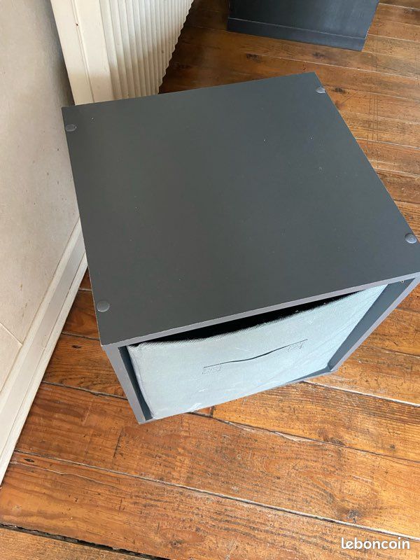 Table de chevet gris anthracite H35xl35,2xP33,8 cm (image 5)