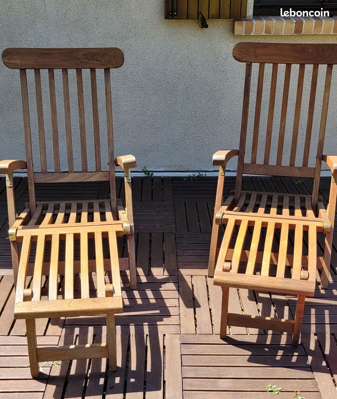 Ensemble TECK: table + 6 chaises + 2 fauteuils + 2 chaises longues + parasol (image 5)