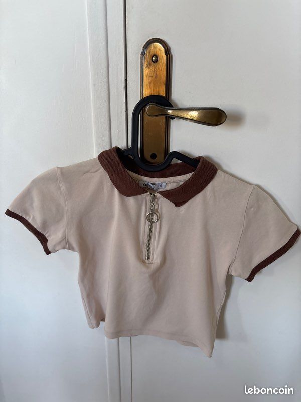 Crop Top Gemo Vetement Fille 12 Ans T-Shirts GEMO Crop Top Rose Et