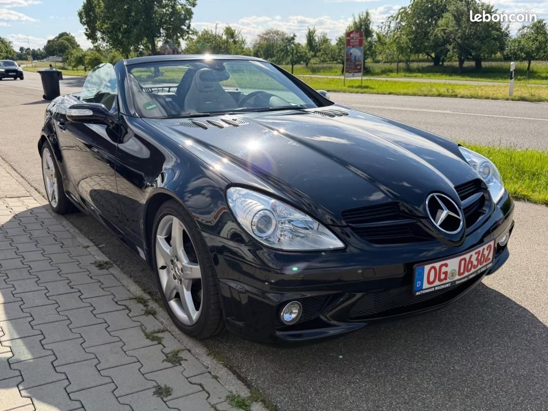 Mercedes SLK 55 AMG Roadster 360ch - 1 ère main Navi Sièges chauffants Pneus été (image 1)