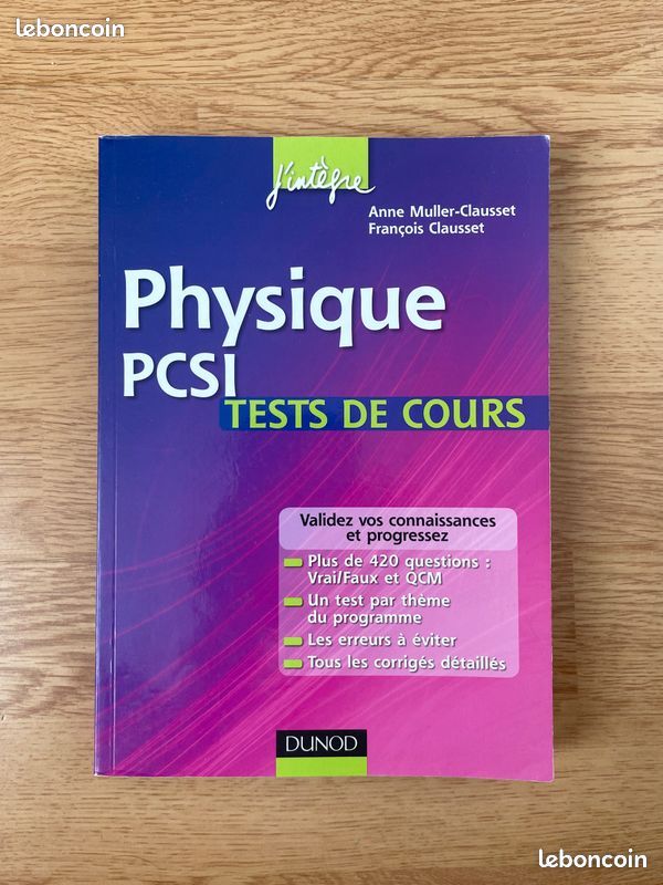 Tests de cours Physique PCSI (image 1)