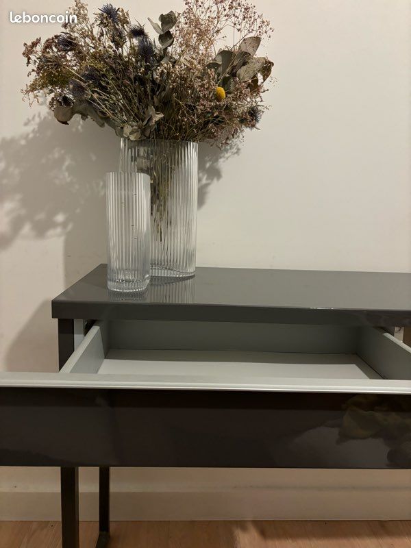 Console bureau - ikea - besta gris (image 3)