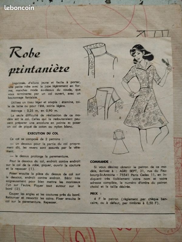 Robe printanière modèle agri 7 numéro 51 (image 1)