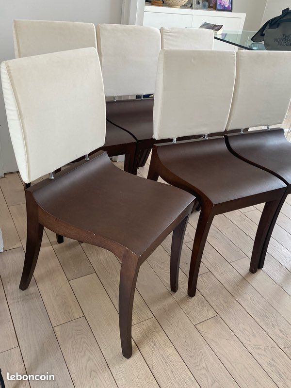 6 chaises Finn Ligne Roset Beige (image 3)