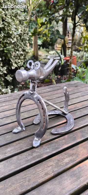 Paire De Fers à Cheval Vintage - Acier Forgé - Grand Et Petit - Déco équestre