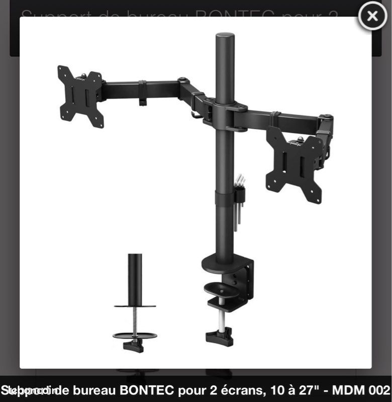 Support de bureau BONTEC pour 2 écrans (image 1)