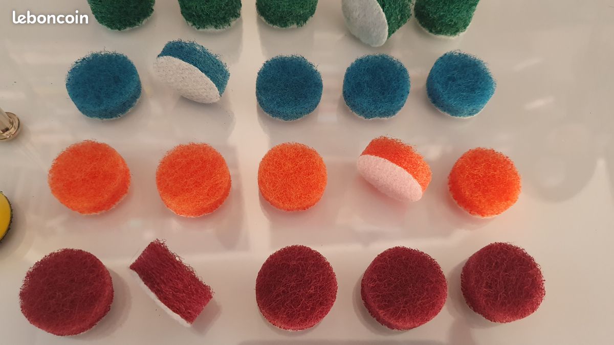 Kit de récurage 25 éponges abrasives rotatives pour mini perceuse type Dremel (image 8)
