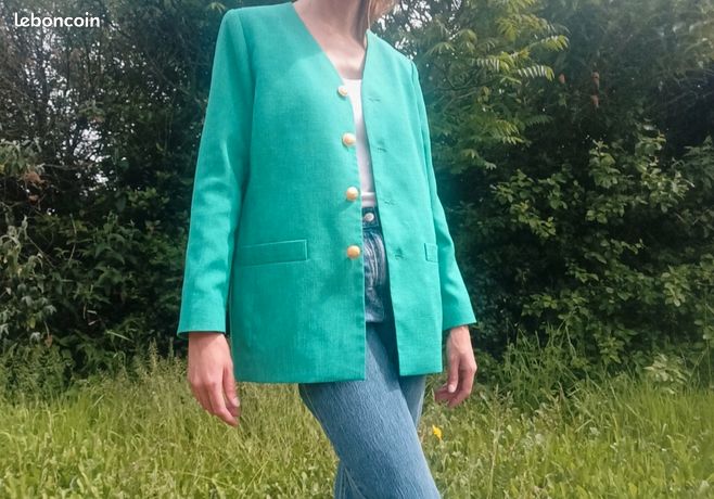 Pantalon Classique Bleu Foncé Marcelle Griffon - Taille 1 - Occasion Très Bon état