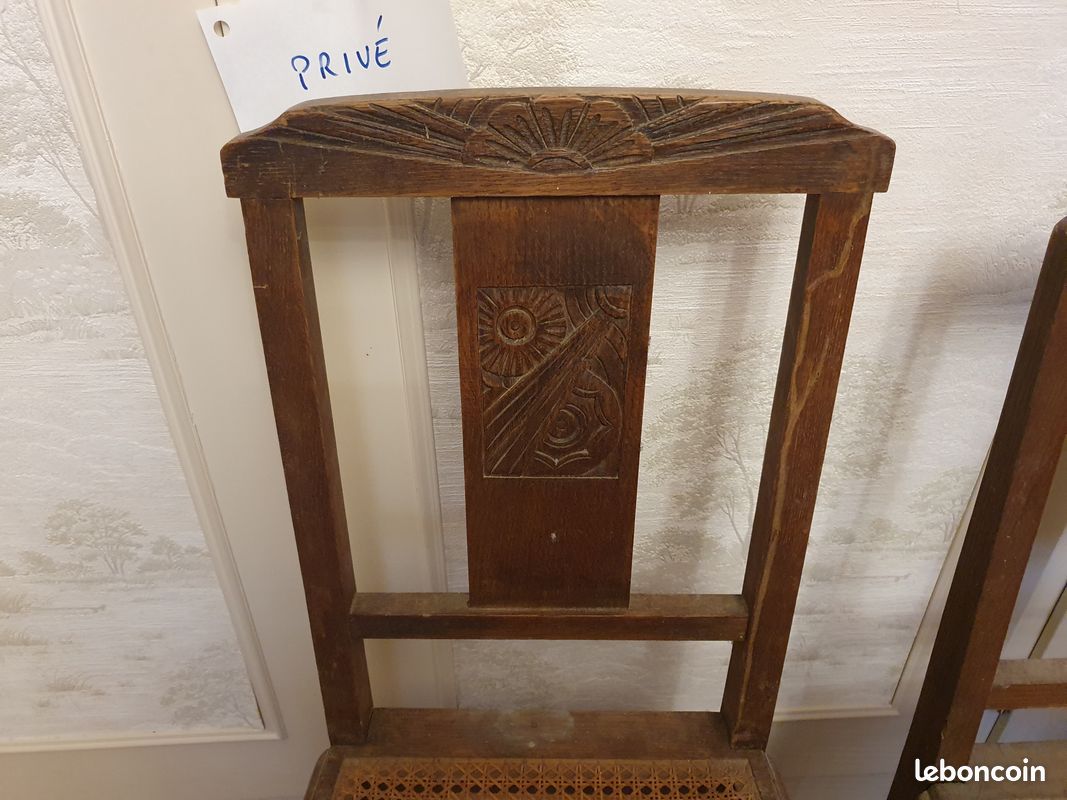 Lot de 5 chaises anciennes (image 2)