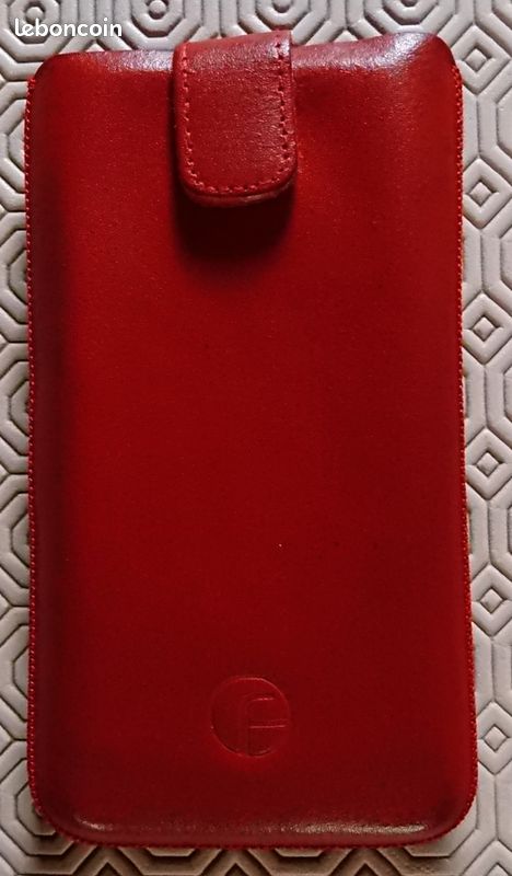 Étui CUIR FAVORY pour smartphone 15 cm x 7,5 cm rouge (image 2)