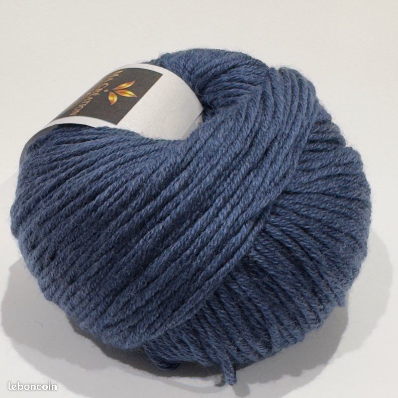 Cachemire et Mérinos Cachemire Merveille bleu jean 10 pelotes 50g 125m (image 5)