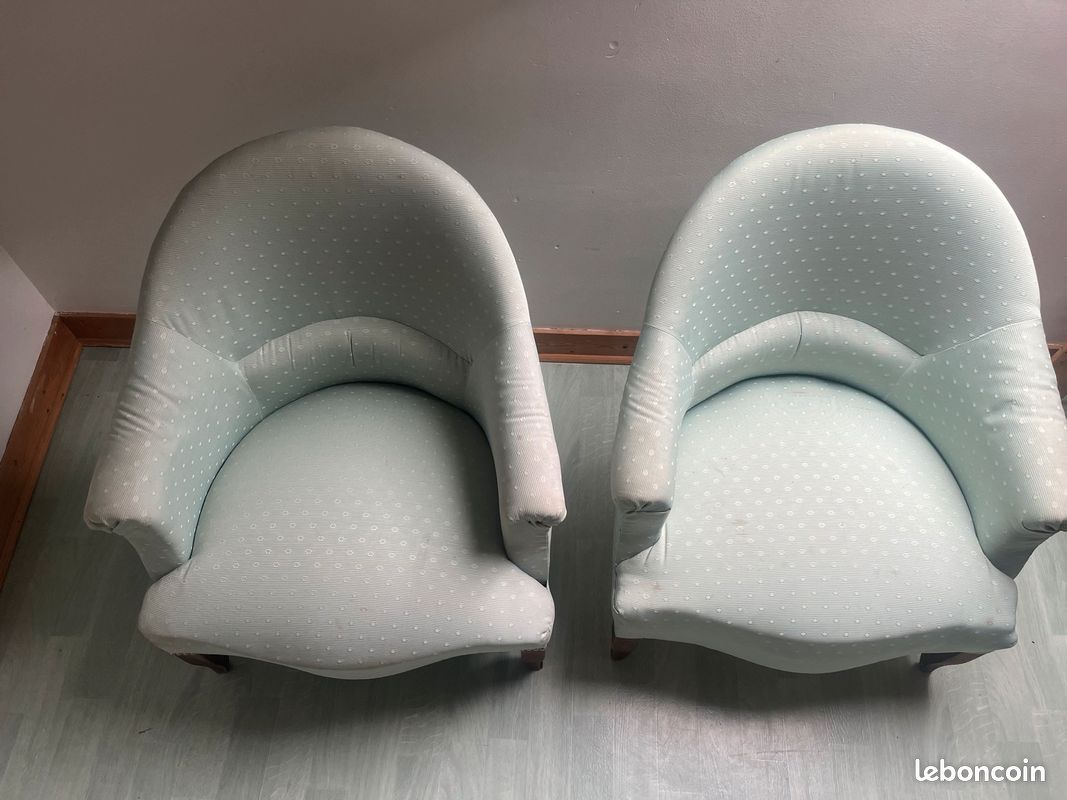 Fauteuils crapaud et banquette style Napoléon 3 (image 3)
