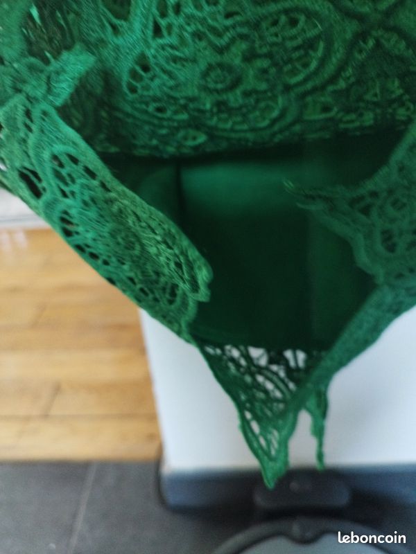 Robe dentelle verte (image 3)