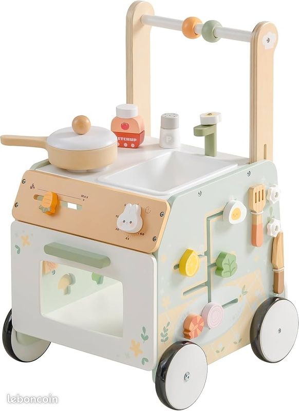 Wooden Toy Kitchen Trotteur Trotteur En Bois Cuisine Neuf Jeux Jouets