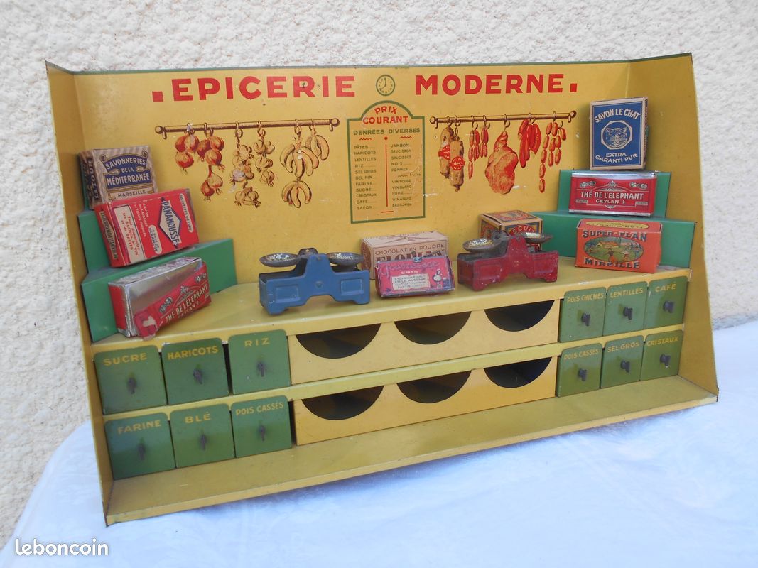 Ancienne Epicerie Jouet Pour Poupées - Puppenkaufladen - Jeu D'imitation