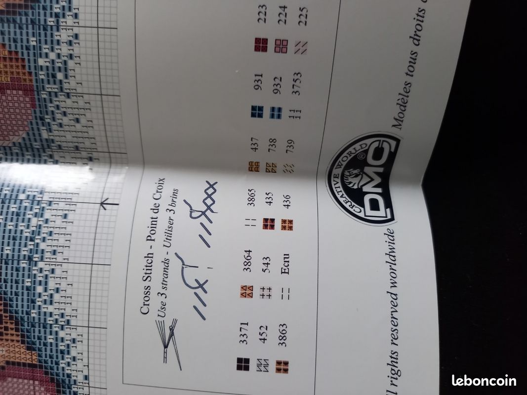 Fiche de point de croix oursons (image 2)