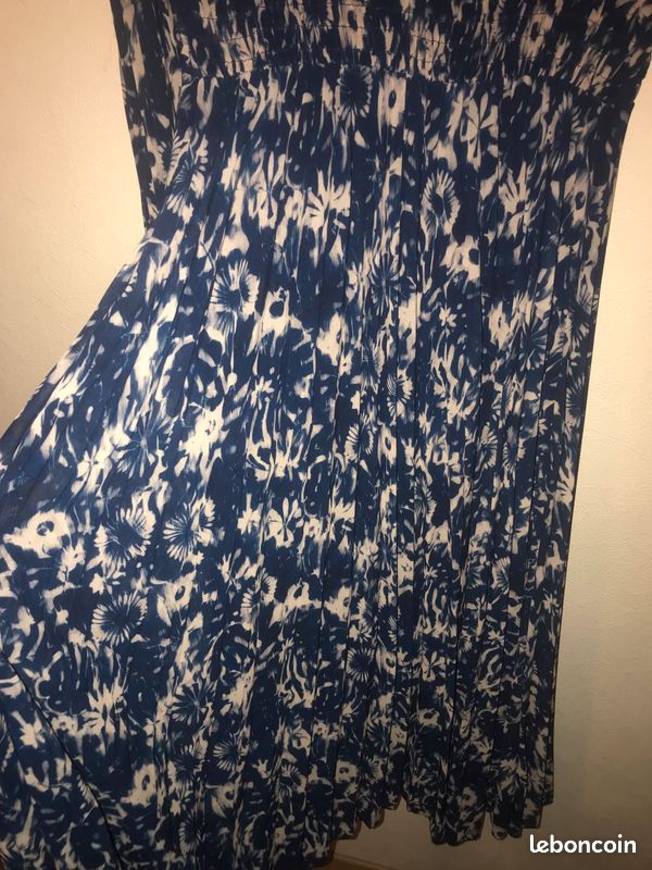 Robe longue imprimé bleu Lison (image 5)