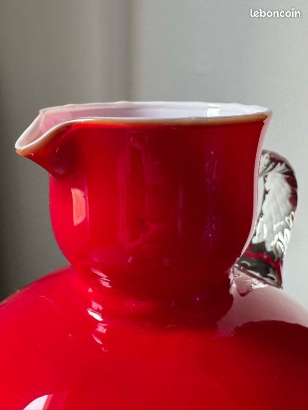 Vase en verre opalin d’empoli 70s (image 3)