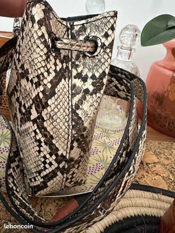 MANGO NEUF Mini sac banane ceinture imprimé serpent Accessoires