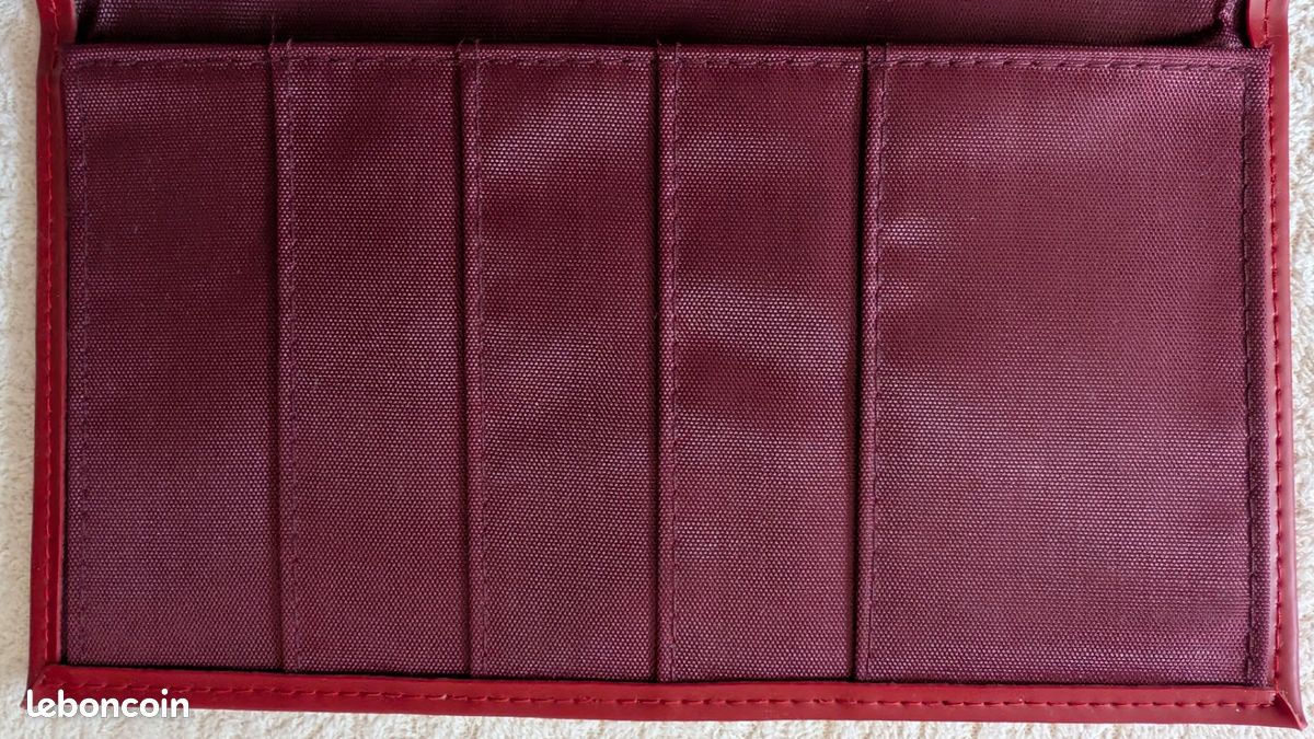 Portefeuille rouge 3 en 1, porte-cartes, porte-monnaie, portefeuille (image 7)