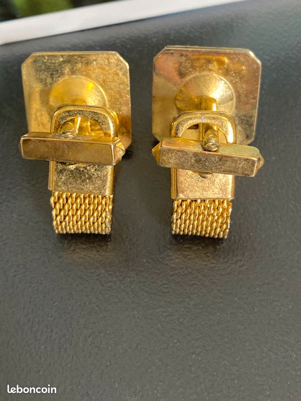 Paire De Boutons De Manchette Anciens - Bijoux Vintage Pour Homme, Occasion