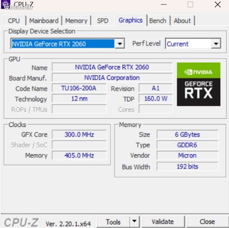 RTX 2060 6 Go GDDR6 (TU106-200A, 192 bits, 160 W) 3
