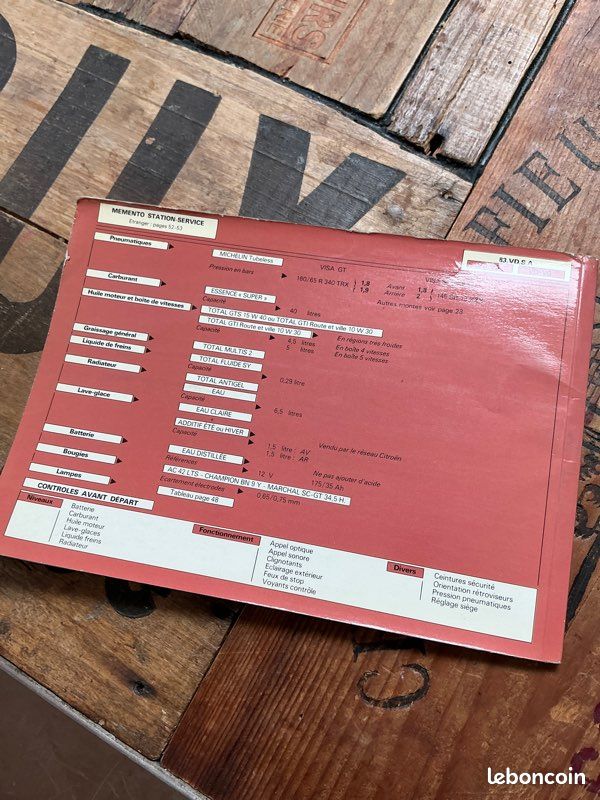Notice Citroen Visa (image 2)