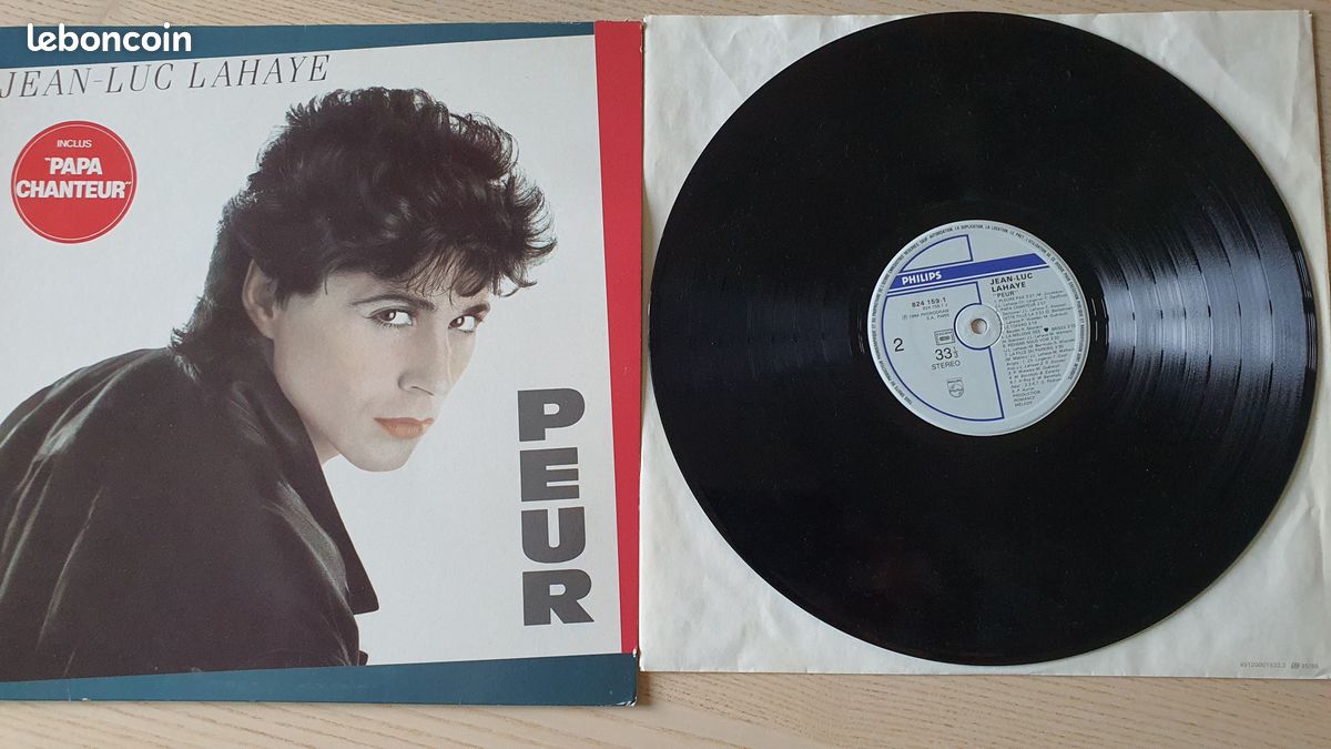 Lot de 3 vinyls 45t/33t - Jean-luc Lahaye - Peur / Papa chanteur (image 6)