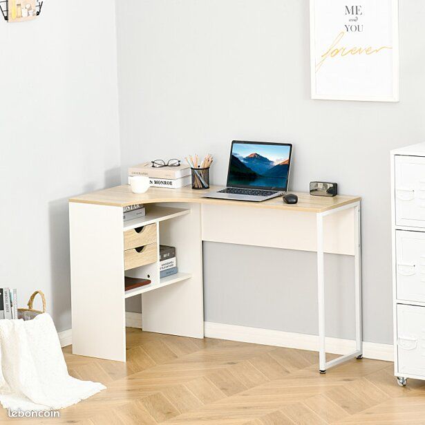 Bureau d'angle avec rangements (image 1)