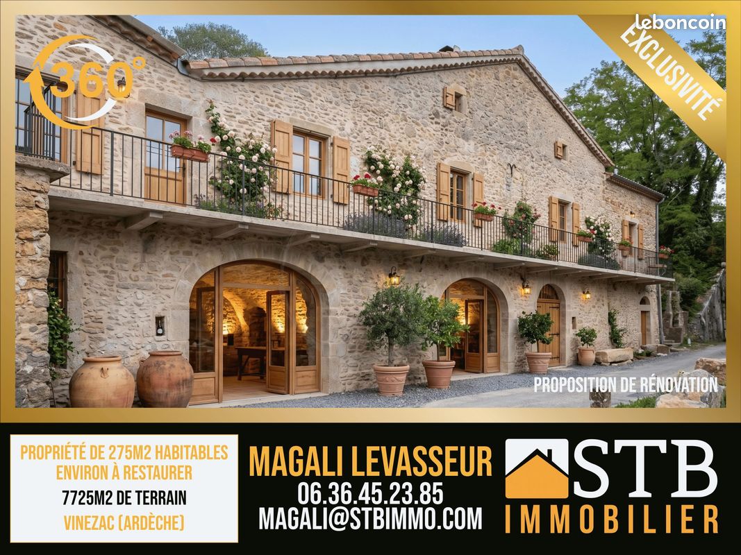 Maison 10 pièces 250 m² · à Vinezac · 250 m² · 285 000 €