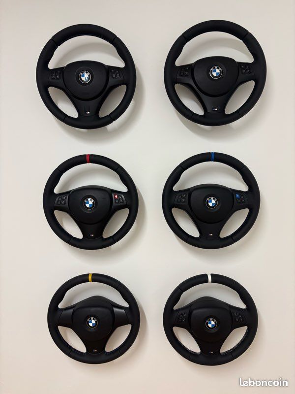 Volant Aplati BMW M-POWER Cuir Remis à Neuf - Compatible E8x/E9x