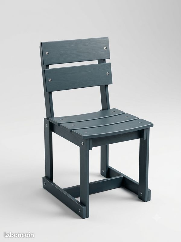 Lot de 4 chaises neuves style scandinave IKEA OMMJÄNGE – Bleues (ou à l'unité) (image 1)