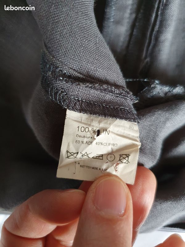Robe en lin gris taille 36 (image 2)
