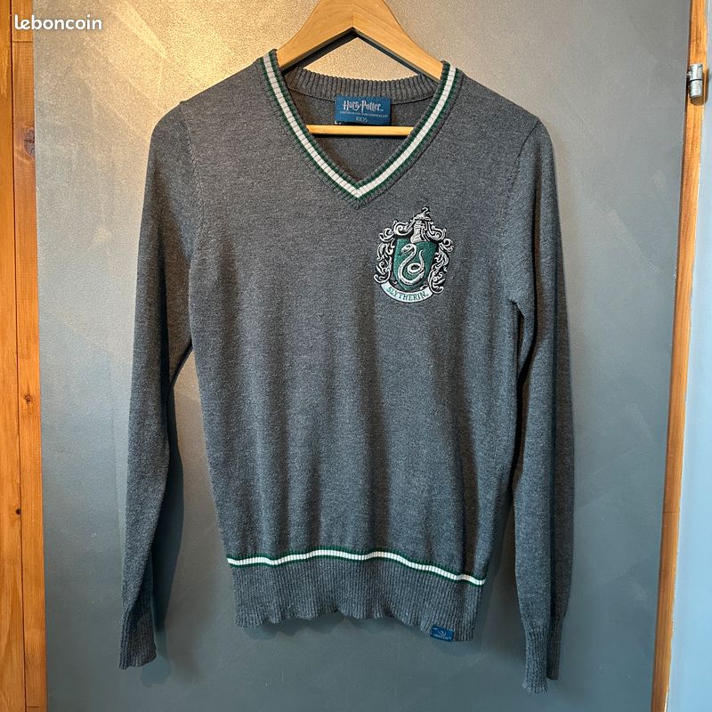 Pull Col V Harry Potter Slytherin Serpentard Poudlard Hogwarts