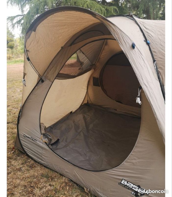 Tente de camping gonflable 4 places, Fresh & Black, Air Seconds 4.1 beige QUECHUA