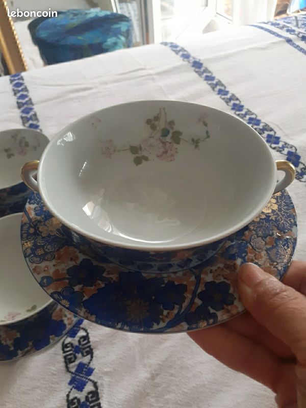 Six tasses et sous tasses Haviland (image 2)