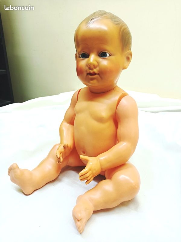 Rare ancien jouet ancien poupee baigneur en plastique genre petit collin celluloïd - Jeux & Jouets